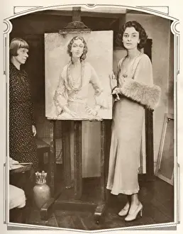The Duchess of Leinster with her portrait