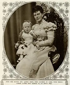 Duchess of York with toddler Prince Albert