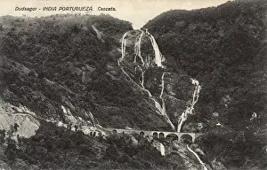Tiered Prints: Dudhsagar Falls, Mandovi River, Karnataka and Goa, India