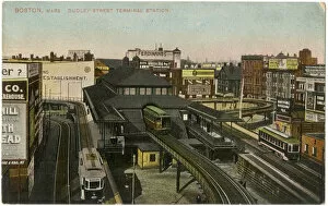 Adverts Gallery: Dudley Street Terminal Station, Boston, Mass, USA