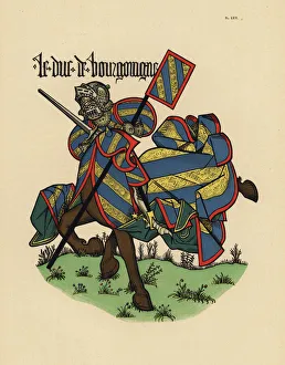 Ancien Gallery: Duke of Burgundy, Duc de Bourgogne, with standard