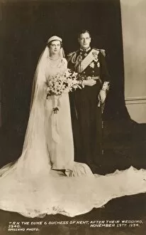 Images Dated 4th April 2012: The Duke and Duchess of Kent, wedding portrait