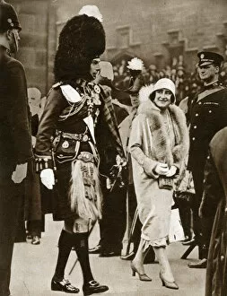 Royals Collection: Duke and Duchess of York in Edinburgh