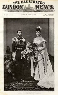 Images Dated 7th December 2018: Duke and Duchess of York wedding portrait, 1893