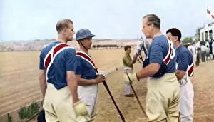 Duke of Edinburgh & Lord Mountbatte at the Marsa Club, Malta