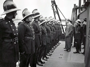 Duke of Edinburgh reviewing London firefighters Duke of Edinburgh reviewing London firefighters