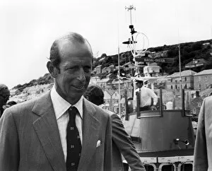 Images Dated 8th June 2017: Duke of Kent on a lifeboat at Newlyn harbour, Cornwall