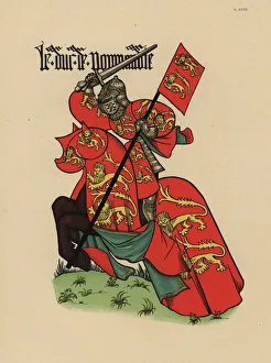 Ancien Gallery: Duke of Normandy, Duc de Normandie, with standard