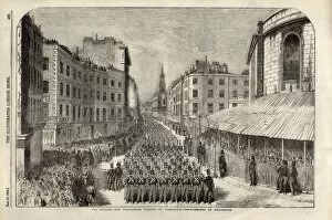 Images Dated 20th June 2016: Duke of Welingtons funeral procession 1852