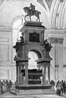 Images Dated 11th January 2005: Duke of Wellington Monument, St. Pauls Cathedral, 1878