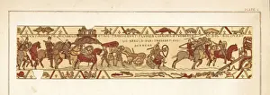 Needlework Prints: Duke William of Normandy and his army arrive at Mont-Saint-Miche