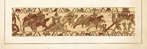 Needlework Prints: Duke William of Normandy and his army pursue Conan II, Duke of B