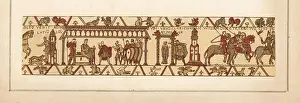 Needlework Prints: Duke William of Normandy receiving Harold Godwinson in his palac