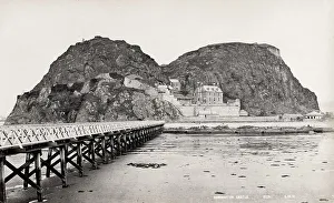 Dumbarton Prints: Dumbarton Castle on the River Clyde, Scotland