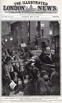 Cheering Prints: Dundee's enthusiasm - Churchill after victory at polls