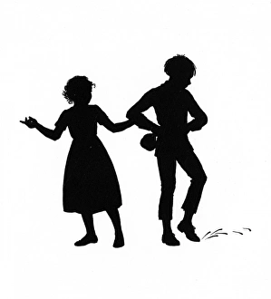 Images Dated 17th October 2011: Dunderpate and his friend Susan walking to town