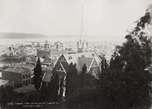 Dunedin New Zealand, from corner of Pitt, Queen St