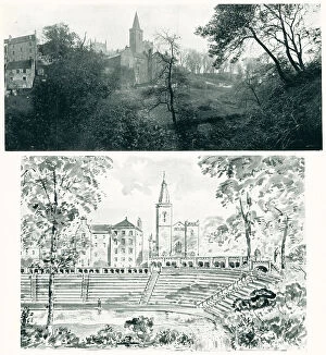 Grassy Collection: Dunfermline Abbey and Proposed Arena
