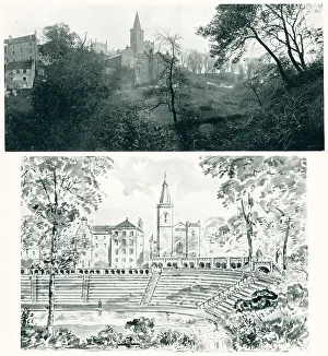 Grassy Collection: Dunfermline Abbey and Proposed Arena