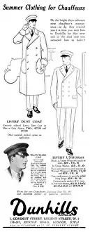 Dunhills clothing for chauffeurs advertisement