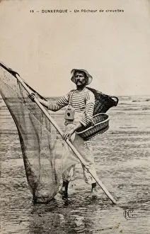 Dunkirk Prints: Dunkerque (Dunkirk) France - Crevette fisherman