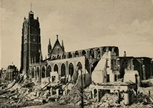 Dunkirk, France - Belfry and Church of St Eloi, WW2