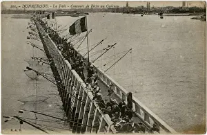 Dunkirk Prints: Dunkirk, France - fishing competition on the jetty