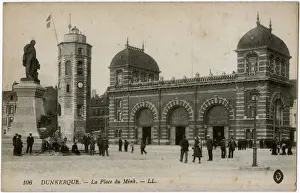 Dunkirk Prints: Dunkirk, France - La Place du Mink (Minck)