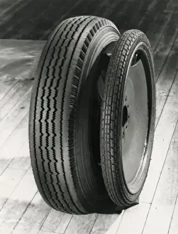 Compared Prints: Dunlop spare wheel compared with standard