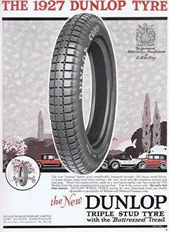 Dunlop tyre advert, 1927