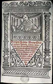 Xylographies Prints: DUNS SCOTUS, John (1266-1308). Scottish Franciscan