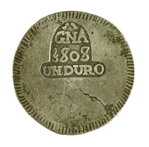 Peseta Prints: Duro minted in 1808. Coin. SPAIN. Madrid. Army