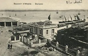 Albania Prints: Durres (Drac, Durazzo), Albania - The Harbour