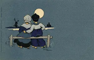 Dutch boy and girl in blue