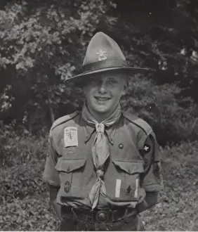 Dutch boy scout on outdoor activity, Holland