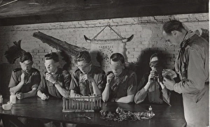 Blindfold Collection: Dutch boy scouts training their sense of smell
