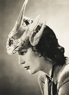 Wader Prints: Dutch card - Ladies hat with whole mounted bird