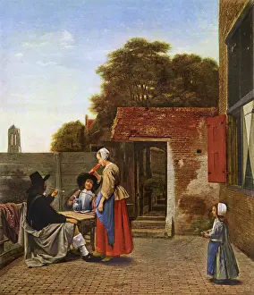 New Images July 2020 Prints: A Dutch Courtyard by Pieter de Hooch