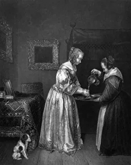 Washes Collection: Dutch Lady Washes Hands