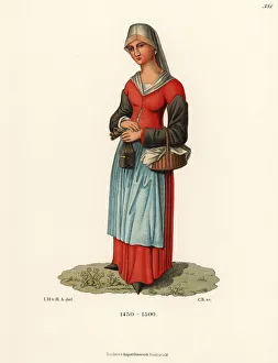 Images Dated 26th June 2019: Dutch peasant woman, late 15th century