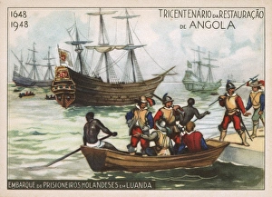 Angolan Gallery: Dutch prisoners loaded onto ships - Luanda, Angola