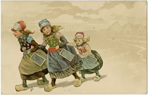Waists Prints: Dutch Schoolgirls 19C