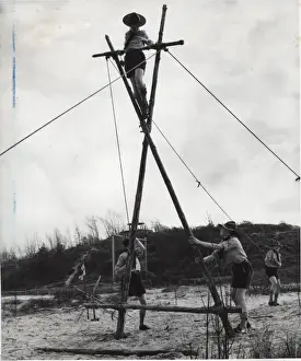 Teamwork Prints: Dutch scouts at camp, Netherlands