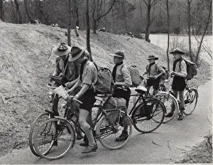 Pathfinder Prints: Dutch scouts on a cycling trek, Netherlands