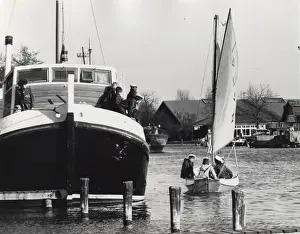 Dutch sea scouts out boating, Holland
