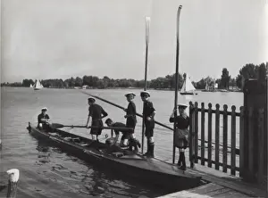 Dutch sea scouts boating, Holland
