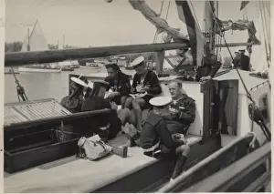 Snack Prints: Dutch sea scouts on large sailing boat, Holland