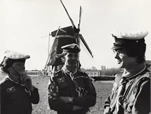 Dutch sea scouts with windmill, Holland