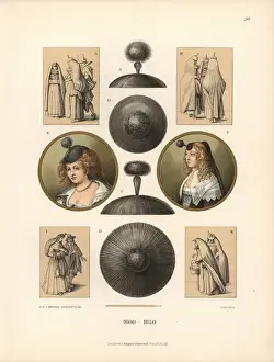 Dutch women from the early 17th century wearing