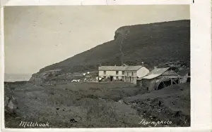Dwellings Prints: Dwellings & Waterwheel, Millhook, Bude, England